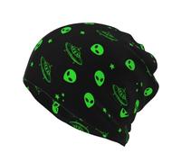 Skull Beanie Hat Baggy Slouchy Skull Chemo Beanies Cap Stretch Scarf Head Wrap Hip Hop Hats for Men Women Winter, Galaxy Alien, One size