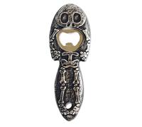 Skull Beer Opener - 3D Resin Bone Design Bottle Opening Gadget with Hanging Hole, Funny Spooky Skeleton Props for Wall, Birthday Christmas Gift for Him, Durable Metal Insert