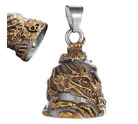 Skull Bell for Motorcycle, Bell for Bikers | Motorcycle Skull Bell | Portable Motorcycle Bell Hanging Decoration Novelty Hanging Decoration for Backpacks Cycling Keys, Se référer au