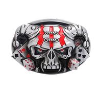 Skull Belt Buckle, Western Cowboy Belt Buckle for Belt Accessories, Fashion Men Skull Head Punk Belt Buckle, Decorative Buckle, Lucky Dice Ghost Skull Head Gothic Buckle with Poker and dice.
