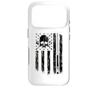 Skull Billiard American Flag - 8-Ball Pool Billiard Flag Case for iPhone 17 Pro
