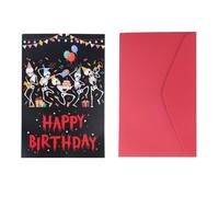 Skull Birthday Card, Gothic Happy Birthday Greeting Card Gift Horror Skeleton Musical Halloween Goth Cards with Envelope for Women Men Kids Friends Family