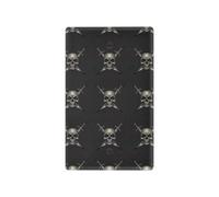 Skull Black Blank Electrical Wall Plate, Flame Retardant PC Decorative Blank Wall Plate 4.50 x 2.76 Inch, Cover Unused Electrical Outlets