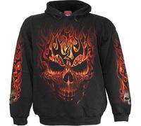 Skull Blast Drawstring Hoodie Spiral Direct Black XL
