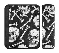 Skull Bones Painted Black and White 2 Pack car Belt Cover Protects Your Neck and Shoulders for Truck funda para cinturón de carro
