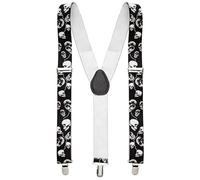 Skull Braces Accessory for Buccaneer Fancy Dress
