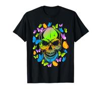 Skull Butterfly Goth Grunge Y2K Gothic Alt Emo Aesthetic T-Shirt
