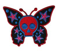 Skull Butterfly Patch Iron Sew On Jacket Dress Embroidered Badge Star Applique