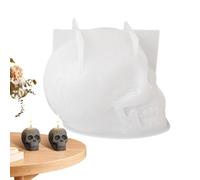 Skull Candle - 3D Halloween Craft Mould, Durable Resin Silicone, Creative DIY Baking Tool, Multipurpose Decorative Form | Practical Mould for Fondant Cake Aromatherapy Candle Chocolate Candy