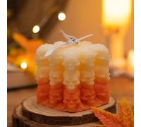 Skull Candle, Halloween Candles, Cube Aromatherapy Candle, Home Decor Halloween Candle, Halloween Skeleton Cube Candle Skull Aromatherapy Candles