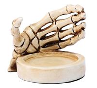 Skull Candle Holder Resin Skeleton Gothic Candle Holder, 3x2.7x2.6" Halloween Home Decor Jewelry Rack Tea Light Holders for Halloween Table Centerpiece Decor, Antique color Gothic Candle Holder Tea L