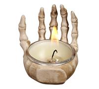 Skull Candle Holder Skeleton Hand Resin Tea Light Holders Gothic Style Holders Table Ornament for Halloween Home Party Decoration Holders Tea Light Holders Gothic Candle Holder