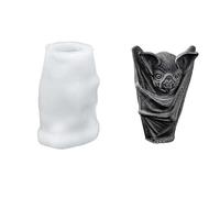 Skull Candle Molds Halloween Silicone Moulds 3D Skull Molds DIY Craft Resin (A)