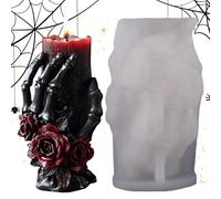 Skull Candle Mould 3D Ghost Hand Silicone Moulds | Halloween Decoration Party Supplies for Adults Women Men Kids Family Friends Such Spooky Bandle Make Mold for