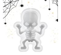 Skull Candle Silicone Mould - Halloween Wax Molds for Candle Making, Creepy Ghost Candle Making Kit & Pumpkin | DIY Supplies by dec