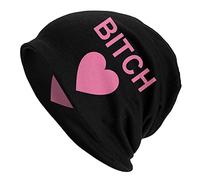 Skull Cap Bitch Heart Pullover Hats Universal Classic Beanies Hat for Skiing Men Running