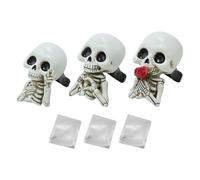 Skull Car Air Freshener Vent Clip, Halloween Skeleton Decor Clip, Cute Resin Scent Diffuser, for Vehicle Truck RV Van Workplace Home Interior Travel Use