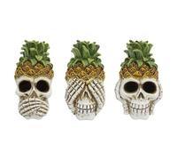 Skull Car Air Freshener Vent Clips, Skull Car Diffuser | 3 Pieces Resin "Hear No See No Speak No" Car Diffuser, Safe Aromatherapy Oil Diffuser, Relaxing Car Air Freshener