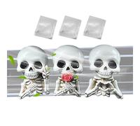 Skull Car Perfume Fan Clip | Halloween Skeleton Decor for Vehicle Interior | Resin Skull Fan Clip for Car, Van, Motorhome, Home Interior