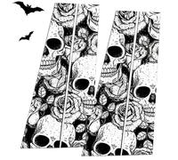 Skull Car Side Door Sticker Decor - Skull Car Center Pillar Sticker | Full Coverage Skull Decal, Skull Car Side Door Stickers, Festive Adhesive Sticker Car Accessories for Window Door and Home