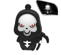 Skull Car Vent Clips - Air Freshener | Scary Scent Diffuser Air Outlet Clip Gothic Interior Accessory Car Ornament Halloween Decor