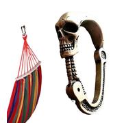 Skull Carabiner Keys - Metal Starlight Carabbiner, Star Keychain Clip | Shiny Star Shaped Belt Loop Key Ring Novelty Skkull Keychain, Steel Skuull Retro Gothic Keyring Mens Metal for Bag