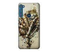 Skull Card Poker Case Cover For Motorola One Fusion+