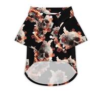 Skull Cards Deadly Game Classic Dog Clothes Cat Shirt Puppy Costume Button Tshirt Summer