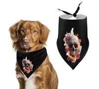 Skull Cards Deadly Game Cute Dog Bandana Triangle Adjustable Washable