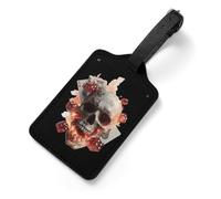 Skull Cards Deadly Game Travel Luggage Tags for Suitcases Handbag Leather Suitcase Labels