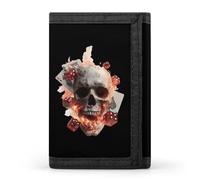 Skull Cards Deadly Game Trifold Wallet for Men Credit Card Holder Wallets