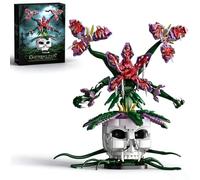 Skull Carnivorous Plant Building Set, Gothic Cannibal Flower Building Kit | Man Eating Flower Bricks Model Kit with Three Predatory Flower Heads, Halloween Horror Bricks Toy, Gift for Adults, 1234 PCS
