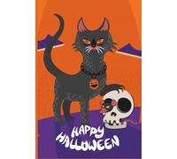 Skull Cat Notebook: Halloween Cat & Skull Notebook | Spooky Gothic Journal | Creepy Cute 6x9 Lined Notebook for Halloween Lovers, Writers & Cat Fans