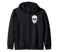Skull Cat Skeleton Kittens Halloween Punk Emo Gift Goth Cat Zip Hoodie