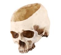 Skull Cereal Bowls for Eating Human Skull Bowl Food Safe Modern Skull Spacious and Design with Its Big Size, This Skull Shaped Head Design Flower Pot Planter Container Decoration L