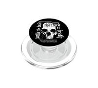 Skull Charmed To Death Wake The Dead Goth Punk Flyer Style PopSockets PopGrip for MagSafe