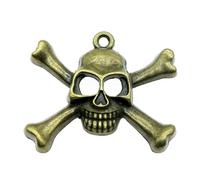 Skull Charms For Diy Jewelry Crafts, 27x38mm, Antique Bronze Color, 4 Pieces