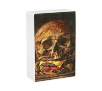 Skull Cheese Gourmet Cigarette Case for Regular King Size 85mm 20 Capacity Push to Open Hard Shell Cigarette Box Portable & Waterproof Cigarettes Case for Men Women Pocket Cigarettes Holder, Cig Acces