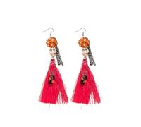 Skull Cherry Earrings Skull Tassels Halloween Earrings For Women Funky Spooky Quirky Earrings Halloween Jewelry, S, Zinc, No Gemstone