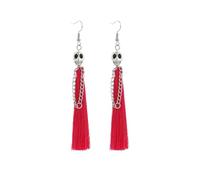 Skull Cherry Earrings Skull Tassels Halloween Earrings For Women Funky Spooky Quirky Earrings Halloween Jewelry, S, Zinc, No Gemstone