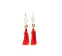 Skull Cherry Earrings Skull Tassels Halloween Earrings For Women Funky Spooky Quirky Earrings Halloween Jewelry, S, Zinc, No Gemstone