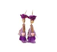 Skull Cherry Earrings Skull Tassels Halloween Earrings For Women Funky Spooky Quirky Earrings Halloween Jewelry, S, Zinc, No Gemstone