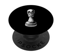 Skull Chess Piece Pawn - Chessboard Chess Master PopSockets Adhesive PopGrip