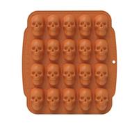 Skull Chocolate Mold, 3D Skeleton Silicone Mold, Flexible Molds for Gummy Bears | Halloween Ice Cube Maker with Easy Release Reusable Resin Mold for Baking, Soap Making, Decorating