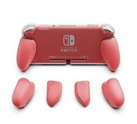 Skull & Co. GripCase Lite: A Comfortable Protective Case with Replaceable Grips [to fit All Hands Sizes] for Nintendo Switch Lite [No Carrying Case] - Coral