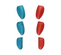 Skull & Co. Interchangeable Grip Set for NeoGrip, JoyGrip and GripCase Crystal: Snap/Trigger/Plus Grips [3 Pairs] for Nintendo Switch OLED and Regular Model - Neon Blue(L)+Neon Red(R)