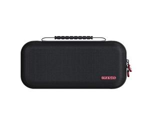 Skull & Co. Maxcarry Case for NeoGrip, GripCase Crystal: Portable Hard Shell Protective Travel Carrying Case with Storage for Nintendo Switch OLED and OG Switch, GripCase & Accessories - Black