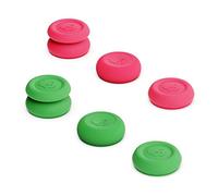 Skull & Co. Skin, CQC and FPS Thumb Grip Set Joystick Cap Analog Stick Cap for Nintendo Switch Pro Controller & PS5 / PS4 / Slim/Pro Controller - Neon Pink+Green, 3 Pairs(6pcs)
