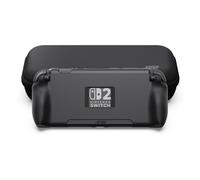 Savage Raven by Skull & Co. StandGrip Bundle for Nintendo Switch 2: Protective Case with Textured Grips Full Protection, Shock-Absorption Non-Slip and Anti-Scratch Cover (with Carrying Case)- Black