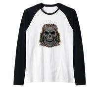 Skull Coffee Horror Goth Dark for Men Forest Caffeine Art Raglan Baseball Tee